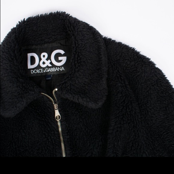 D&G womens black fleece coat - Picture 4 of 5